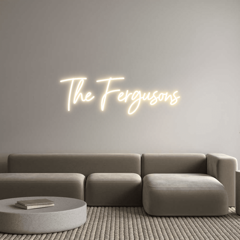 Aangepaste neonreclame online editor The Fergusons - Planet Neon