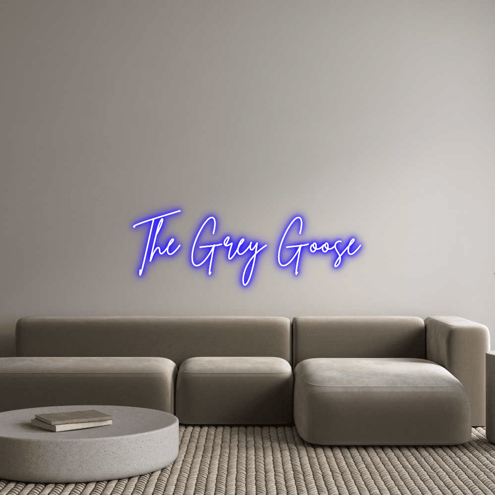 Aangepaste neonreclame online editor The Grey Goose - Planet Neon
