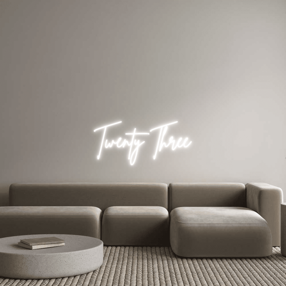 Custom Neon Sign Online Editor Twenty Three - Planet Neon