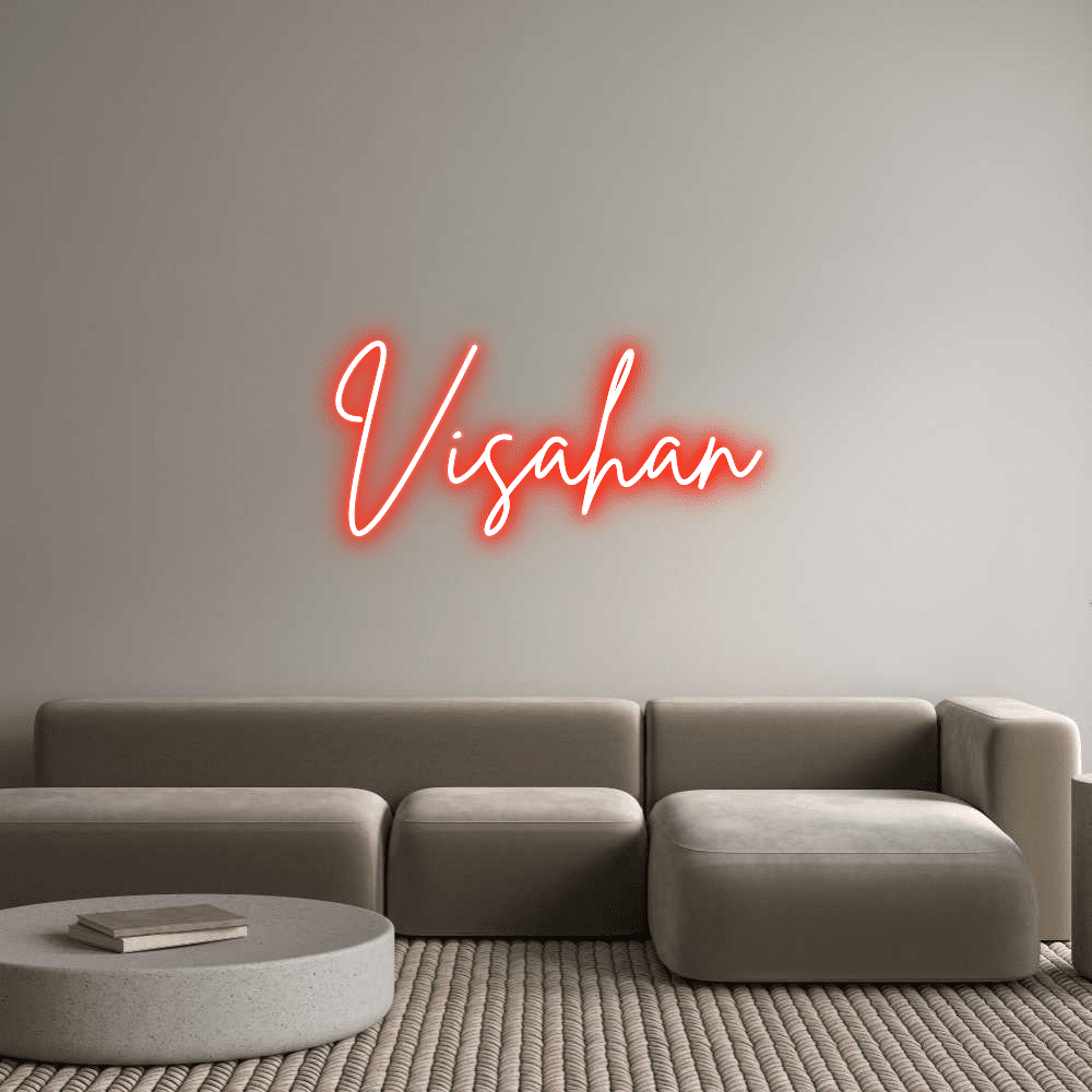 Aangepaste neonreclame online editor Visahan - Planeet Neon