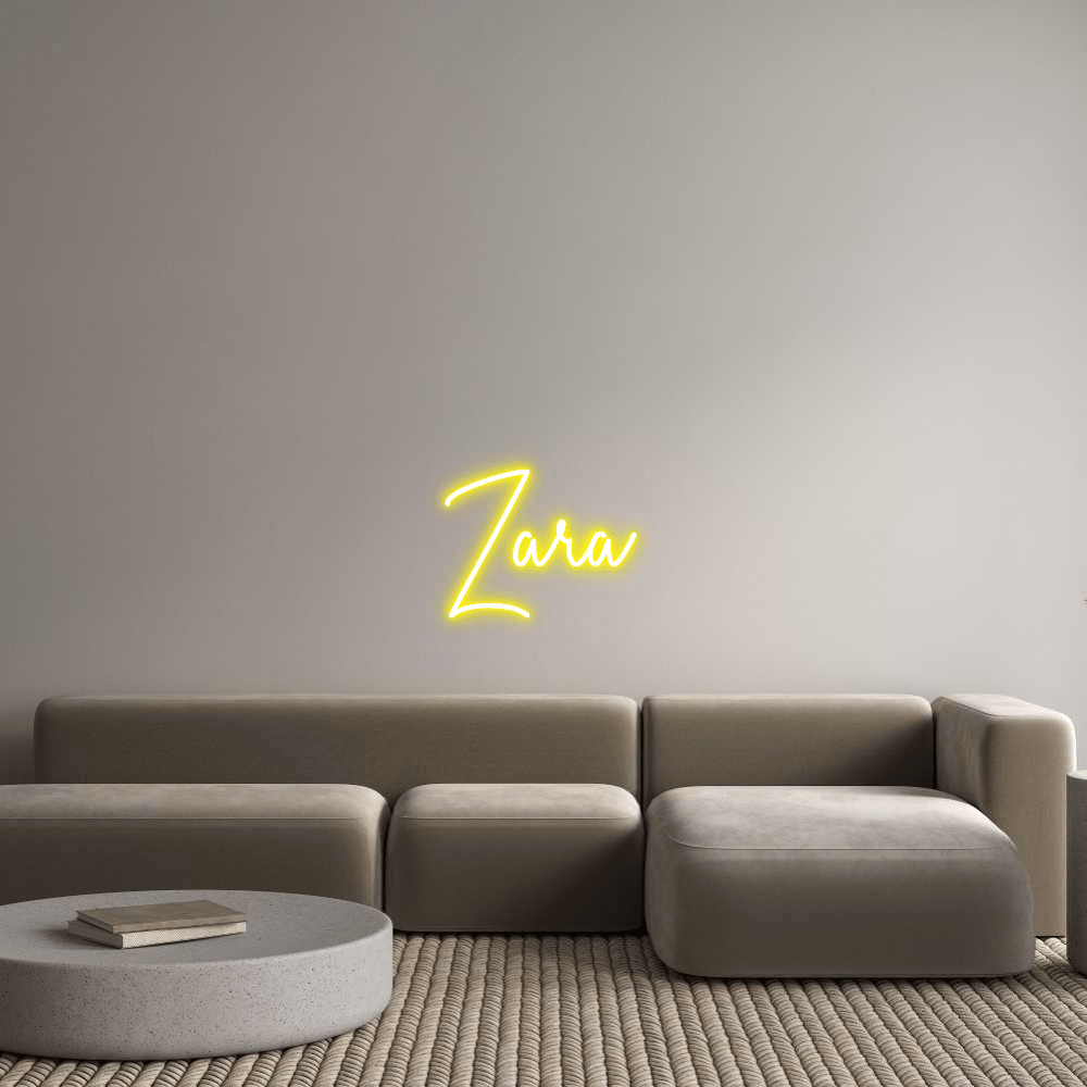 Aangepaste neonreclame online editor Zara - Planet Neon