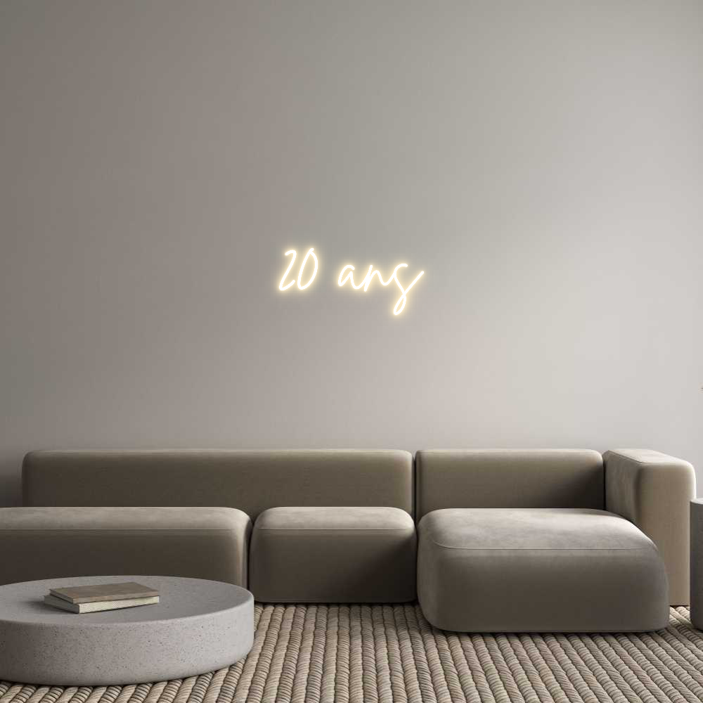 Custom Neon Sign Online Editor 20 ans