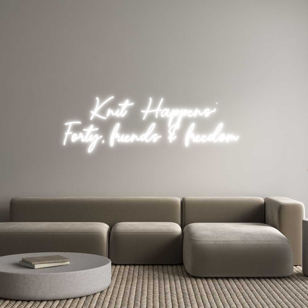 Custom Neon Sign Online Editor 
Knit Happen...