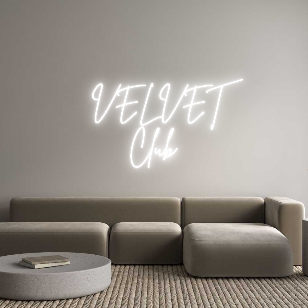 Custom Neon Sign Online Editor    VELVET
Club