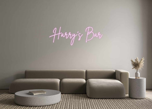 Custom Neon Sign Online Editor 
Harry's Bar
