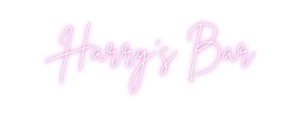 Custom Neon Sign Online Editor 
Harry's Bar