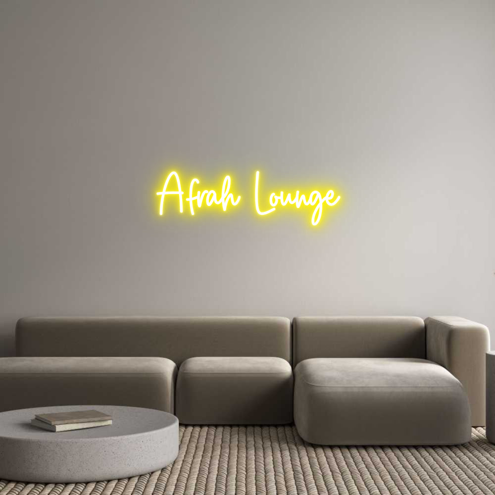 Custom Neon Sign Online Editor Afrah Lounge