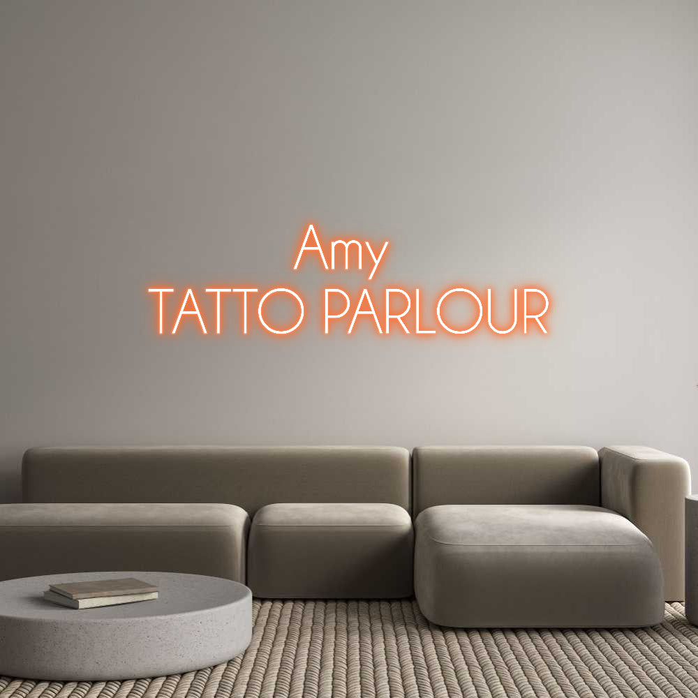 Custom Neon Sign Online Editor Amy 
TATTO P...