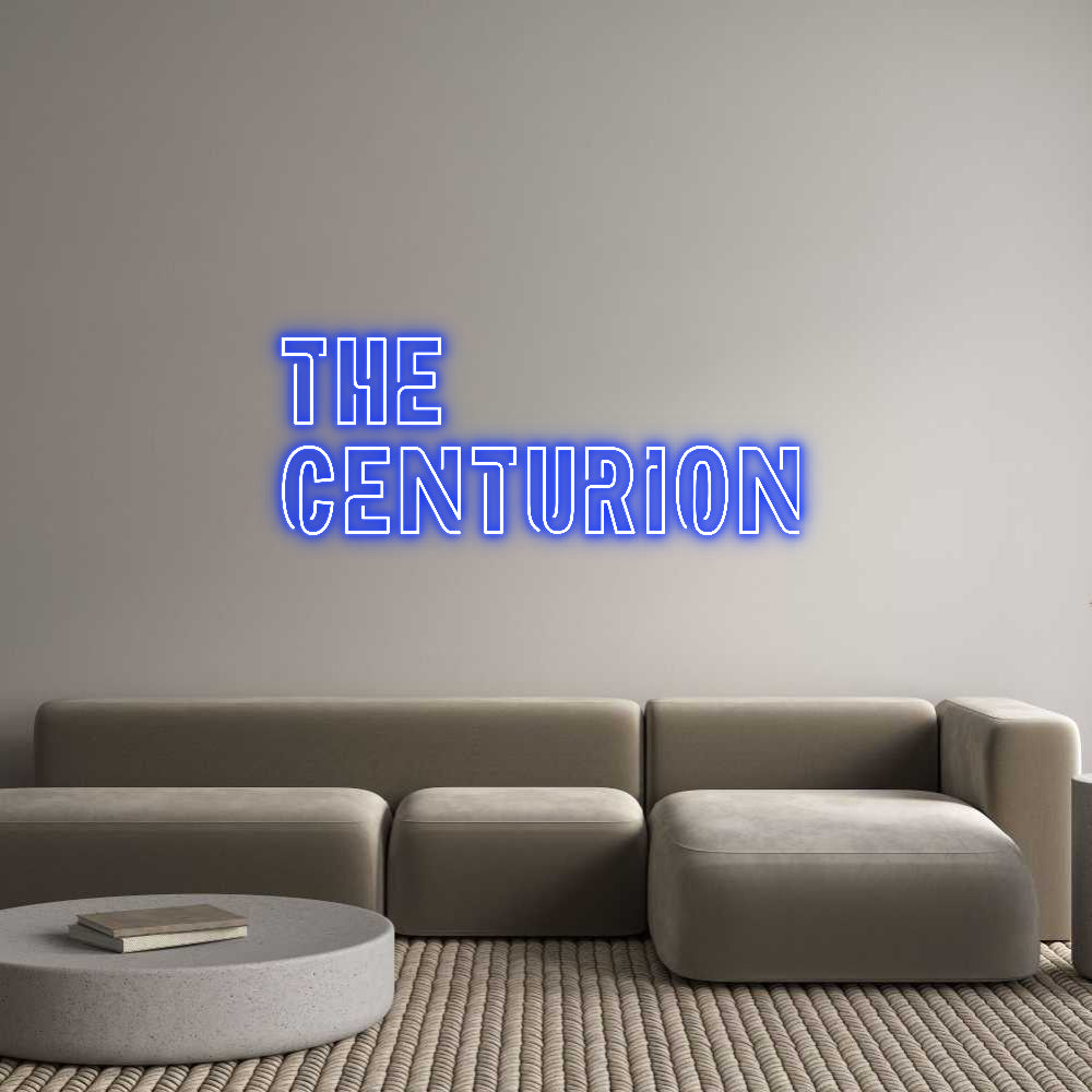 Custom Back Lit Neon Sign Online Editor THE 
CENTURION