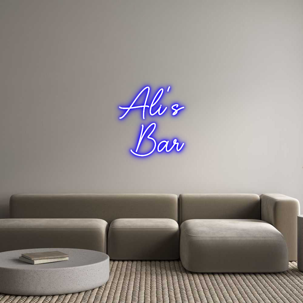 Custom Neon Sign Online Editor Ali's
Bar