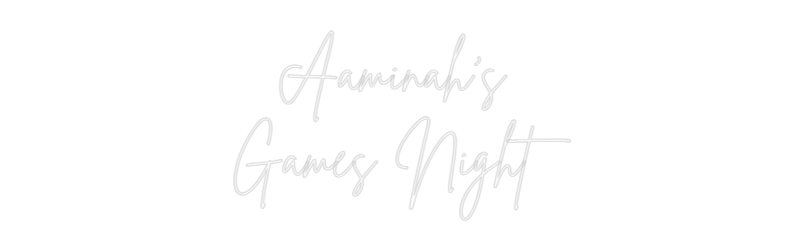 Custom Neon Sign Online Editor Aaminah's 
G...