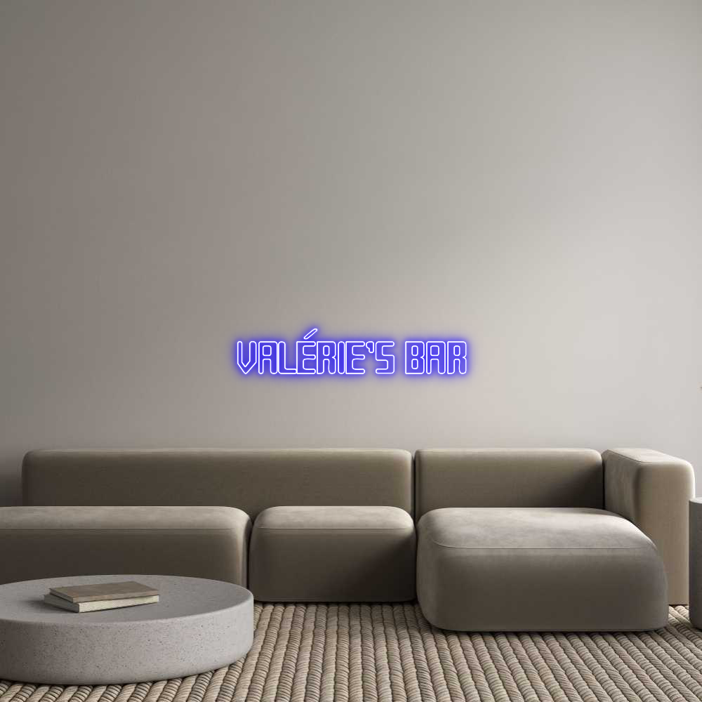 Custom Neon Sign Online Editor VALÉRIE’S BAR