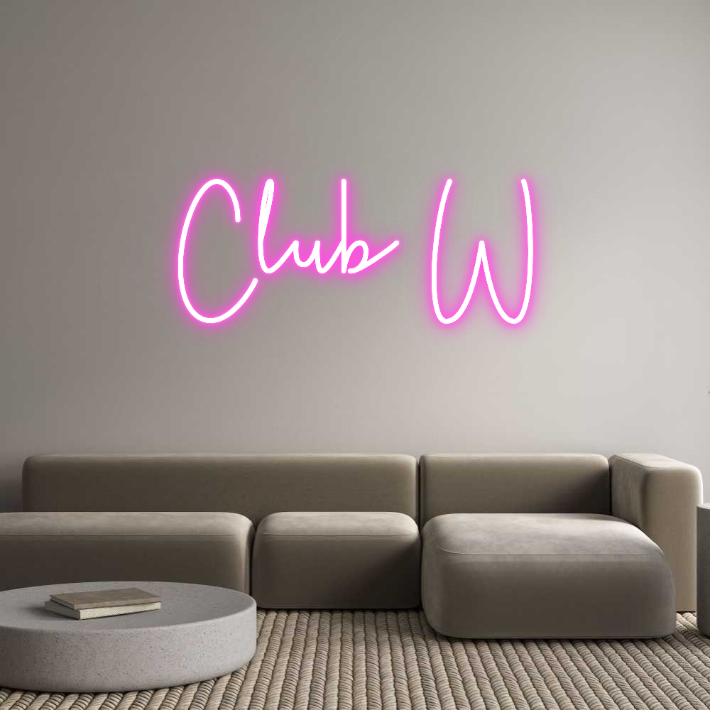 Custom Neon Sign Online Editor Club W