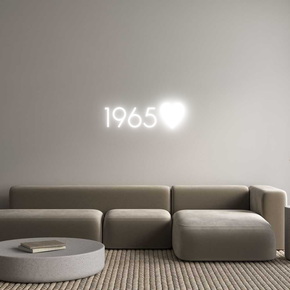 Custom Neon Sign Online Editor 1965♥︎
