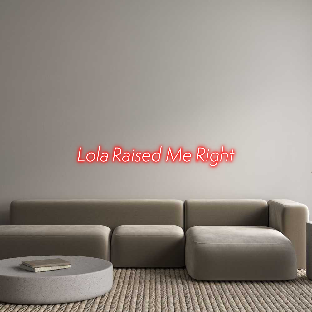 Custom Neon Sign Online Editor Lola Raised M...