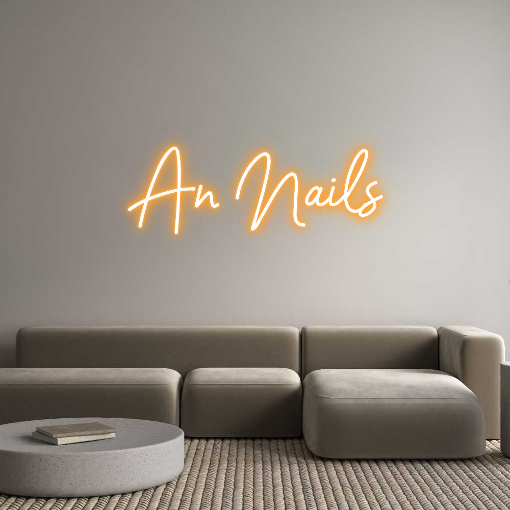 Custom Neon Sign Online Editor An Nails