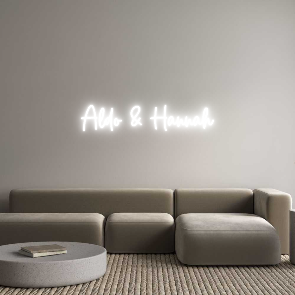 Custom Neon Sign Online Editor Aldo & Hannah