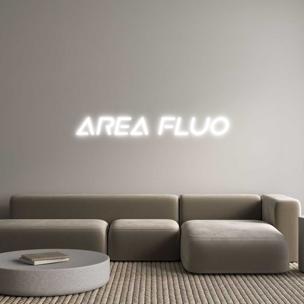 Custom Neon Sign Online Editor AREA FLUO