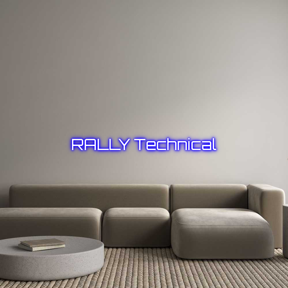 Custom Neon Sign Online Editor RALLY Technical