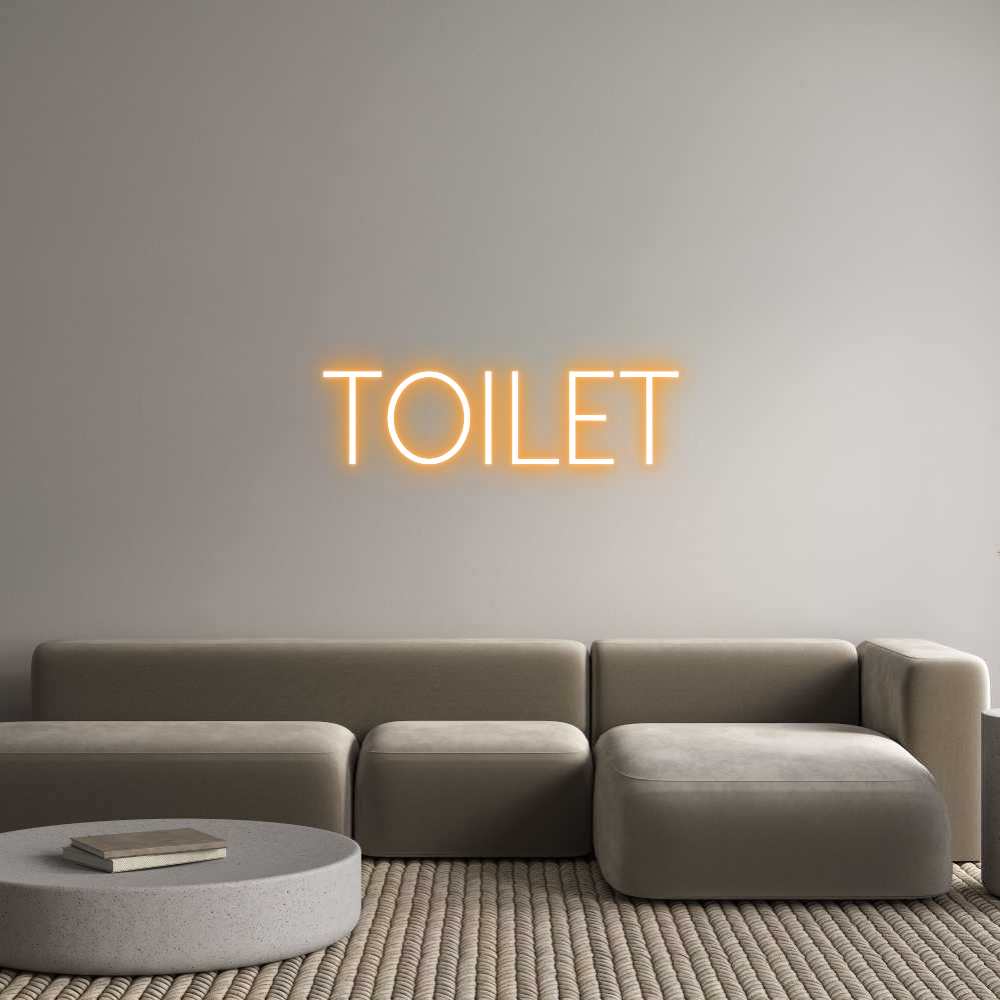 Custom Neon Sign Online Editor TOILET