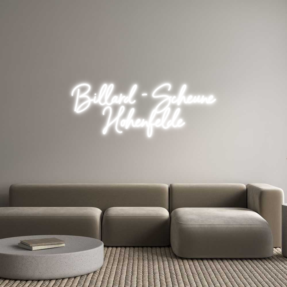 Custom Neon Sign Online Editor Billard - Sch...