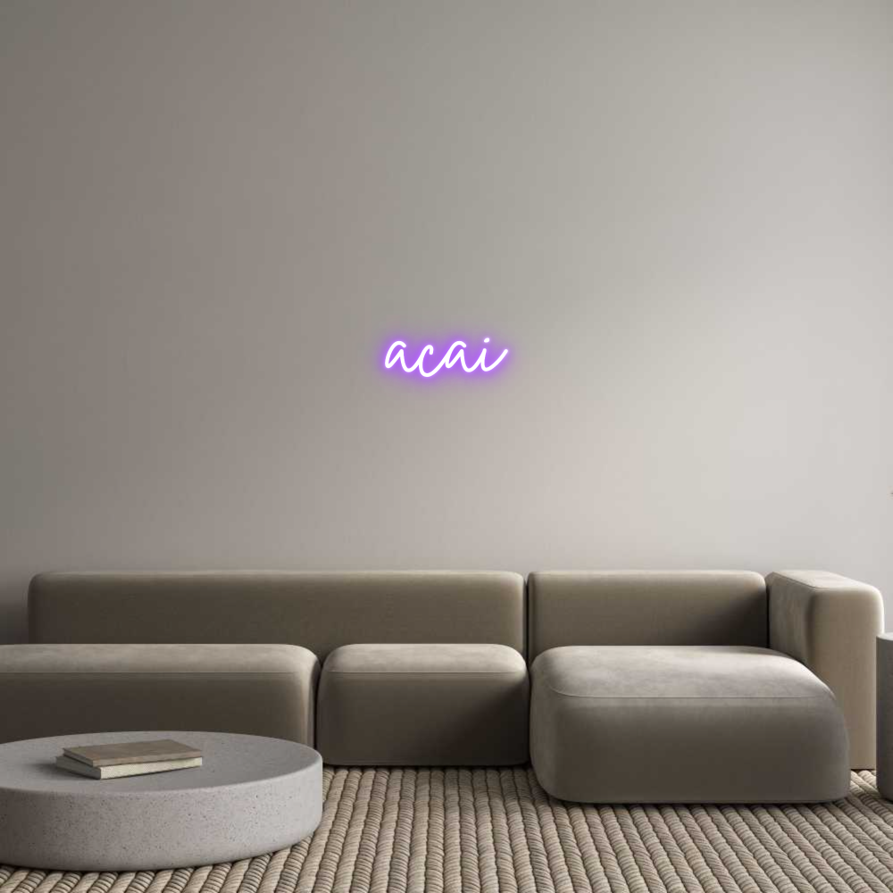 Custom Neon Sign Online Editor acai