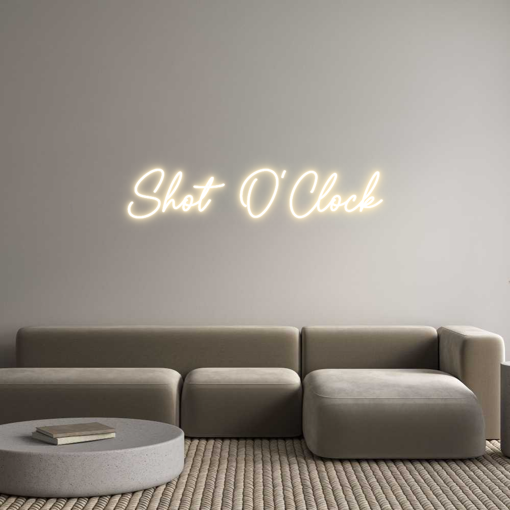 Custom Neon Sign Online Editor Shot O'Clock
