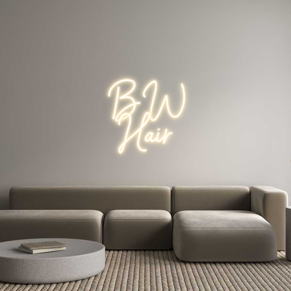 Custom Neon Sign Online Editor  BW
Hair