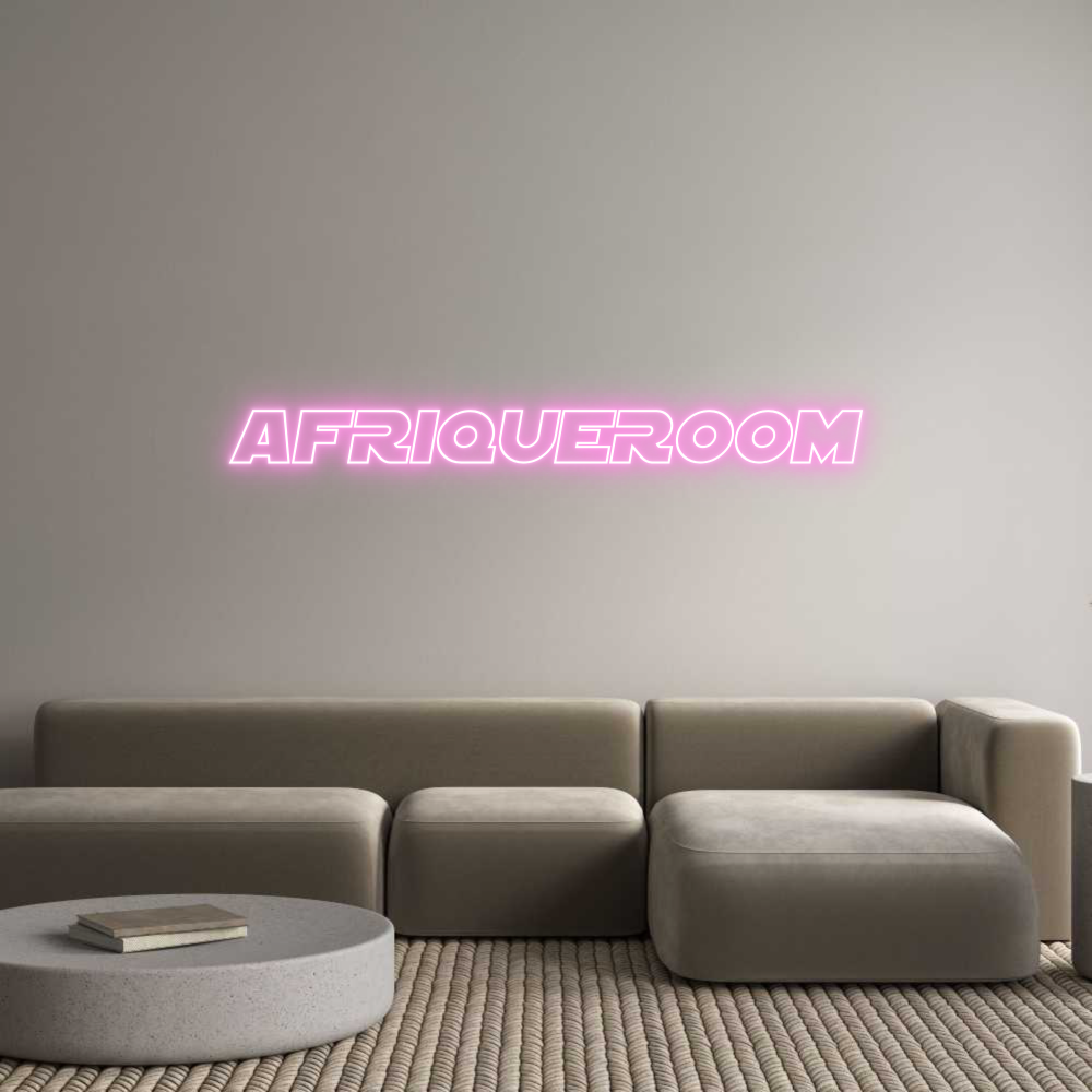 Custom Neon Sign Online Editor AFRIQUEROOM