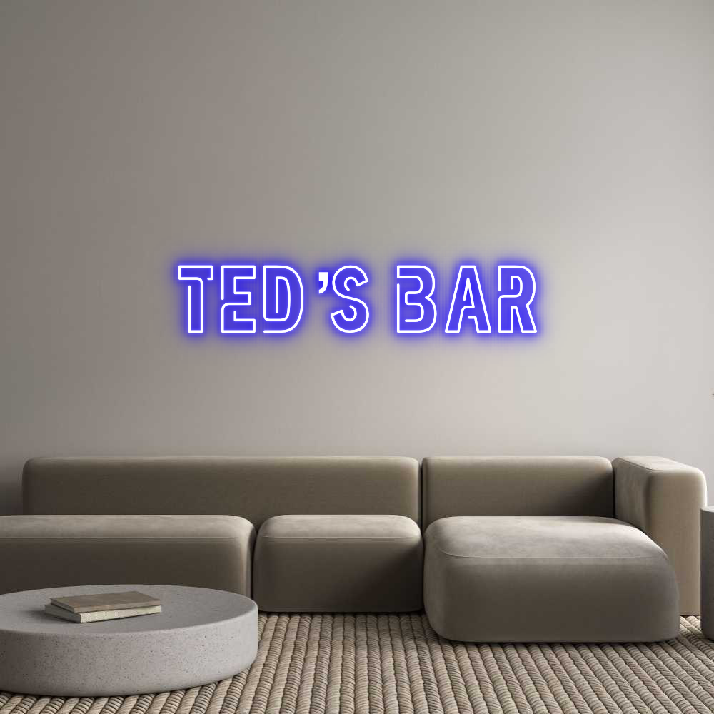 Custom Neon Sign Online Editor Ted’s bar