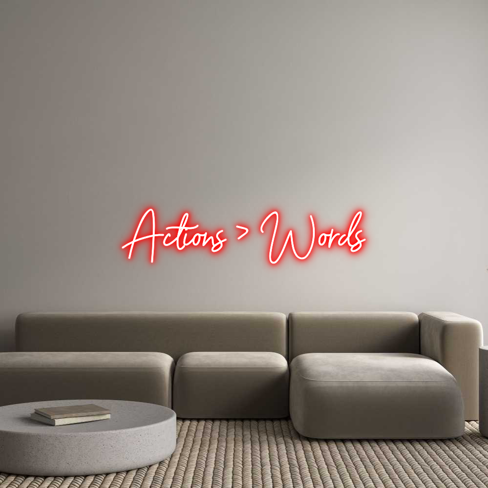 Custom Neon Sign Online Editor Actions > Words
