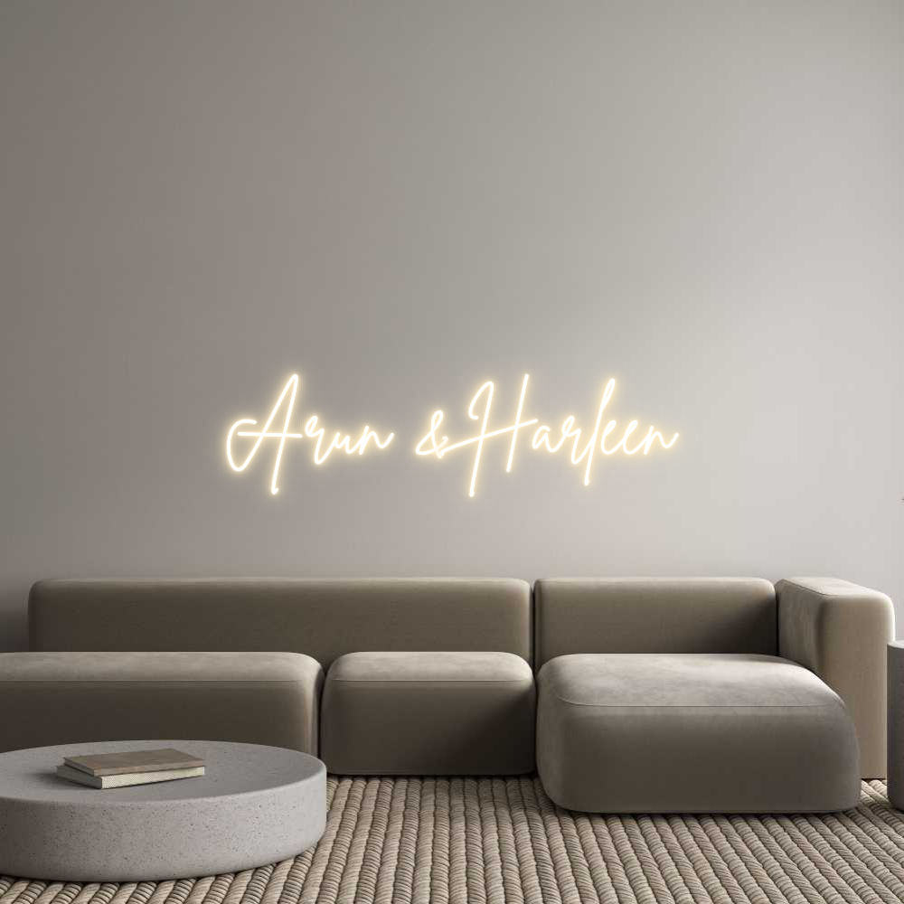 Custom Neon Sign Online Editor Arun & Harleen