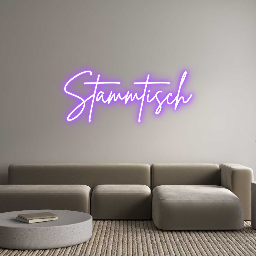 Custom Neon Sign Online Editor Stammtisch
