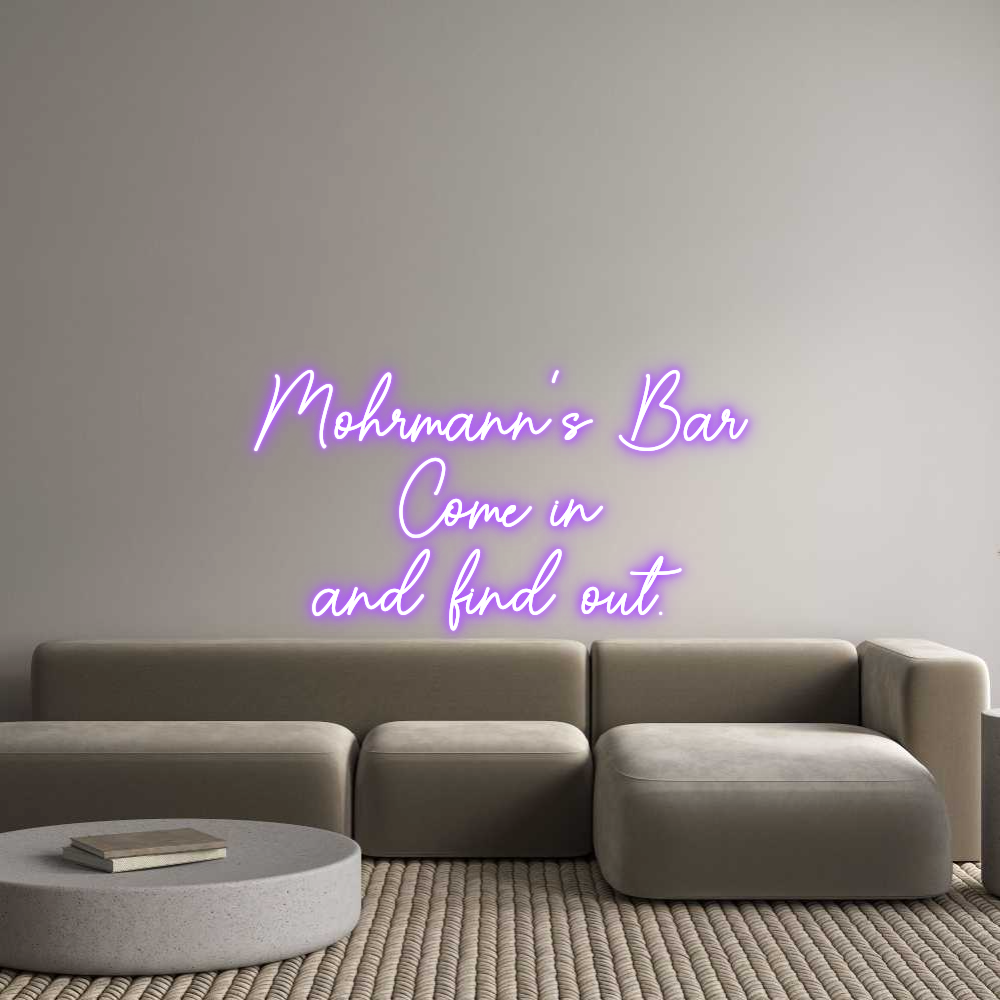 Custom Neon Sign Online Editor Mohrmann's Ba...