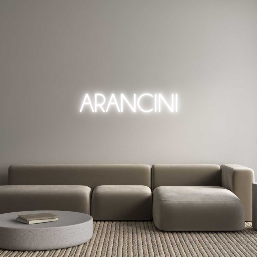 Custom Neon Sign Online Editor ARANCINI