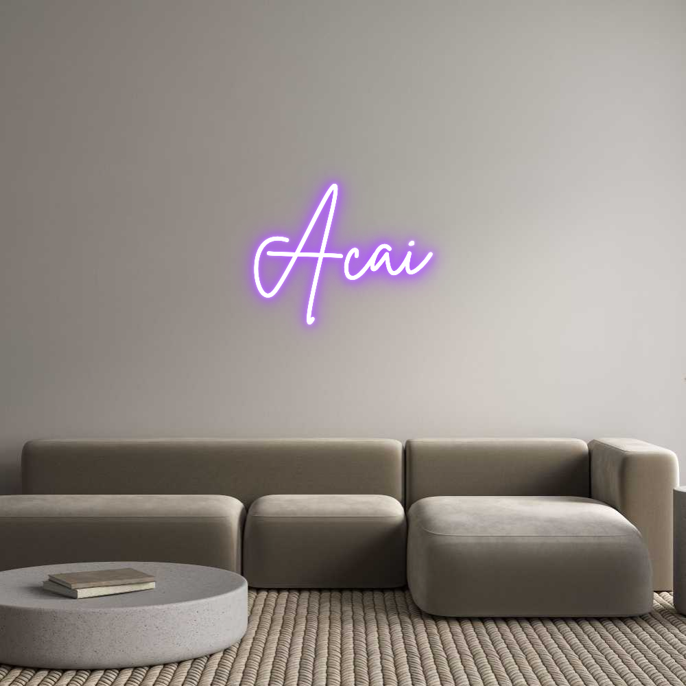 Custom Neon Sign Online Editor Acai