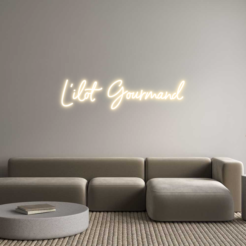 Custom Neon Sign Online Editor  L'ilot Gourm...