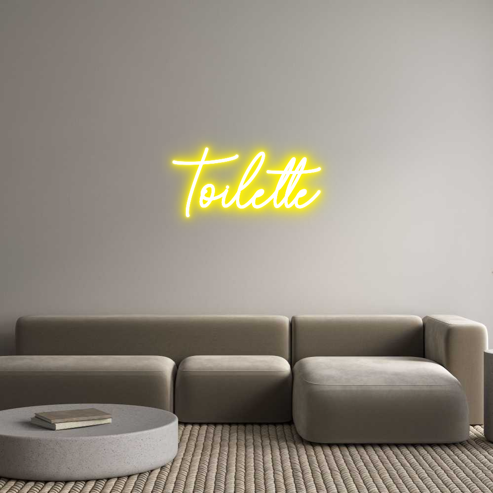 Custom Neon Sign Online Editor Toilette