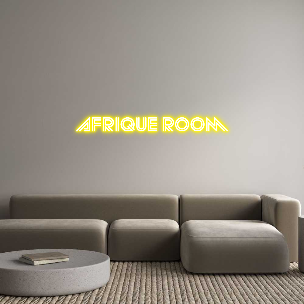 Custom Neon Sign Online Editor Afrique Room