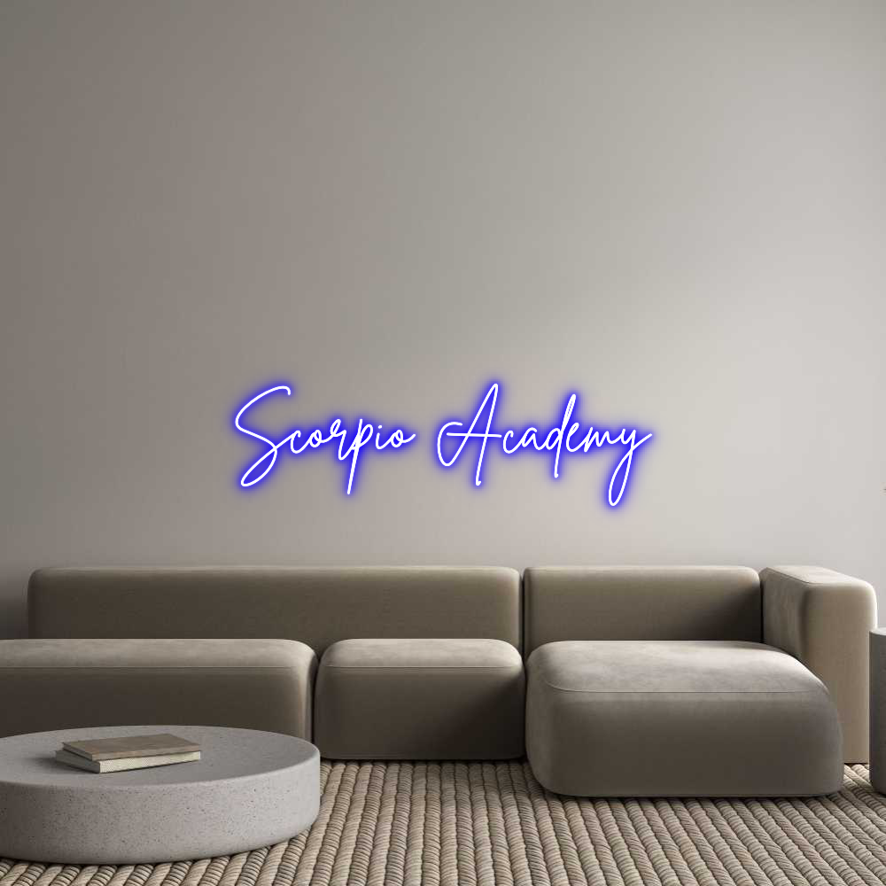 Custom Neon Sign Online Editor Scorpio Academy