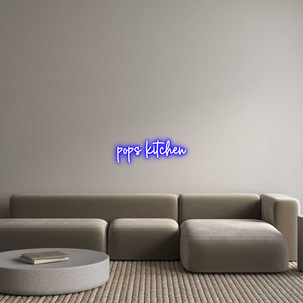 Custom Neon Sign Online Editor pops kitchen