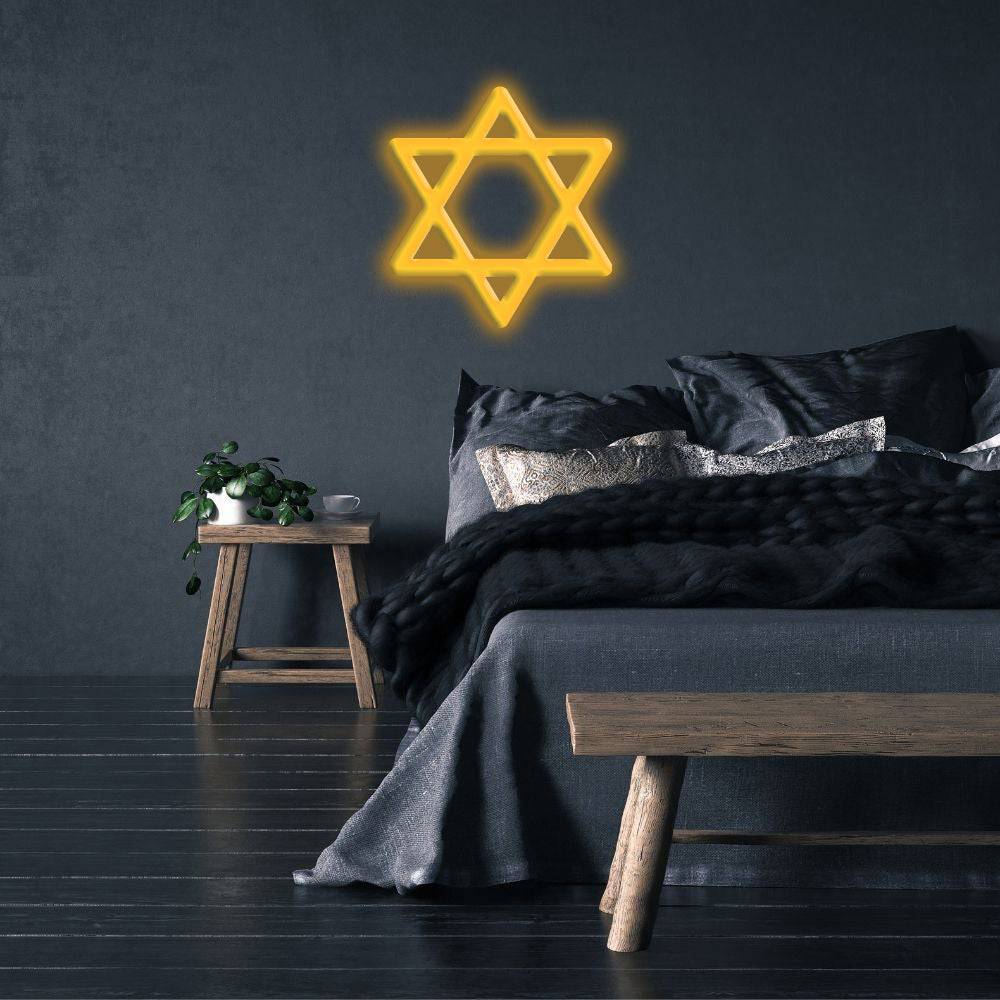 Star of David LED Neon Sign - Planet Neon Made in London Neon Signs - Planet Neon